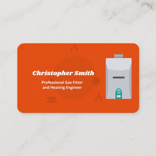 暖房技術者 名刺 (正面)