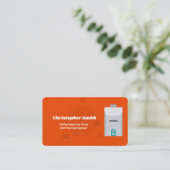 暖房技術者 名刺 (スタンド正面)