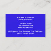 暖房換気空調、モダンHVAC 名刺 (裏面)