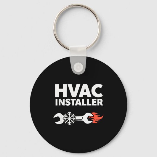 暖房換気空調(HVAC)設置業者 おもしろ HVAC 技術者 父の日ギフト キーホルダー (正面)