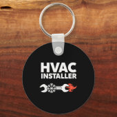 暖房換気空調(HVAC)設置業者 おもしろ HVAC 技術者 父の日ギフト キーホルダー (正面)
