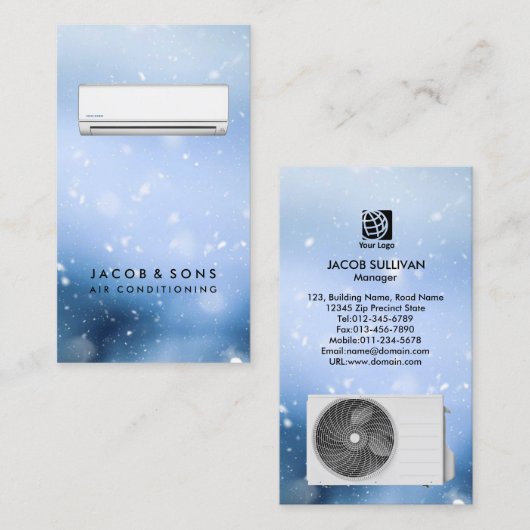 暖房換気空調HVAC事業 名刺 (正面/裏面)