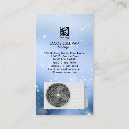 暖房換気空調HVAC事業 名刺 (裏面)