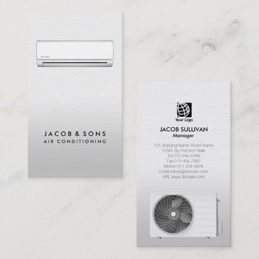 暖房換気空調HVAC 名刺 (正面/裏面)