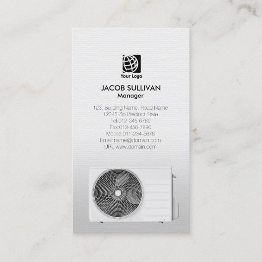 暖房換気空調HVAC 名刺 (裏面)