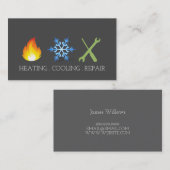 暖房空調修理AC 名刺 (正面/裏面)