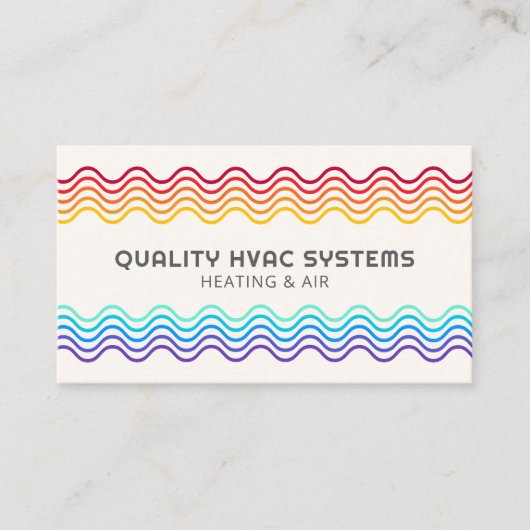 暖房空調装置の修理HVAC 名刺 (正面)
