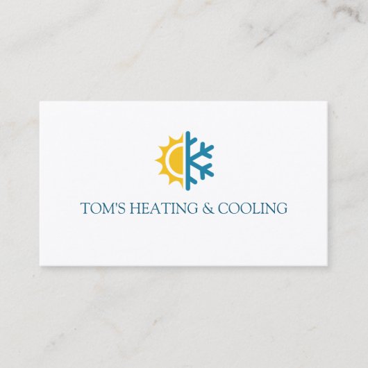 暖房、冷却、空調HVAC 名刺 (正面)