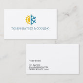 暖房、冷却、空調HVAC 名刺 (正面/裏面)