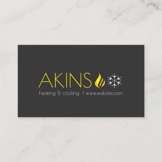 暖房、冷却、空調HVAC 名刺 (正面)