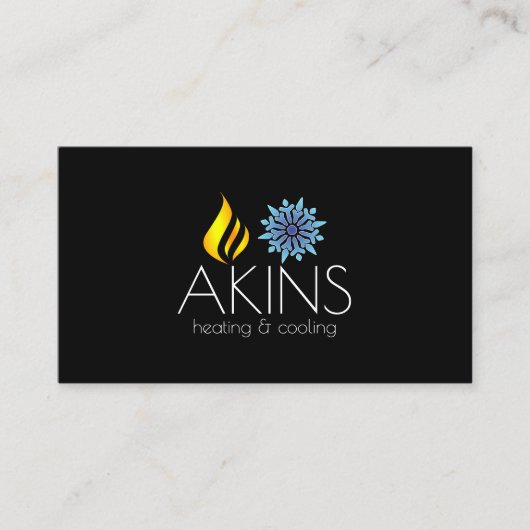 暖房、冷却、空調HVAC 名刺 (正面)
