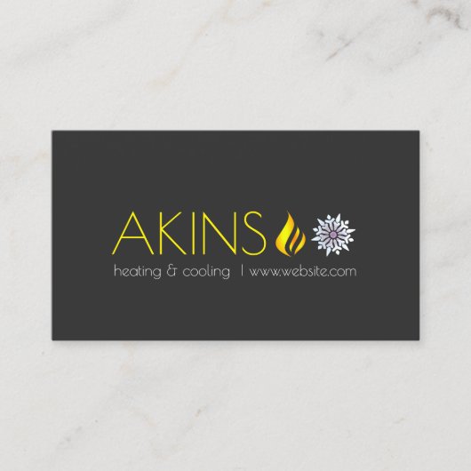 暖房、冷却、空調HVAC 名刺 (正面)