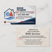 暖房・冷房サービス(HVAC)| カスタムHVAC 名刺 (正面/裏面)