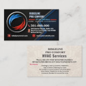 暖房・冷房サービス（HVAC）| カスタムHVAC 名刺 (正面/裏面)