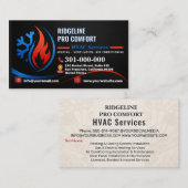 暖房・冷房サービス(HVAC)| カスタムHVAC 名刺 (正面/裏面)