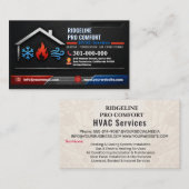 暖房・冷房サービス（HVAC）| カスタムHVAC 名刺 (正面/裏面)
