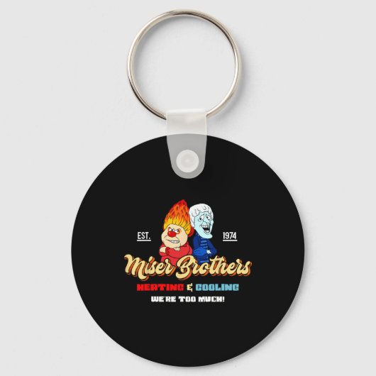 暖房&冷房ブラザーズ クリスマス レトロ キーホルダー (正面)