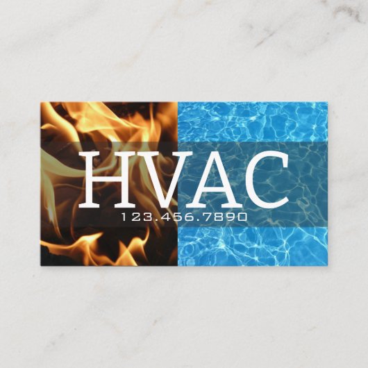 暖房・冷房 HVAC 名刺 (正面)
