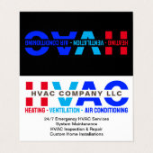 暖房、換気、空調 – クール HVAC 名刺 (外部フラット)