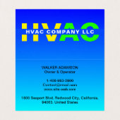 暖房、換気、空調 – クール HVAC 名刺 (内部フラット)