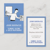 暖房、給排水衛生設備、ボイラーのメンテナンス 名刺 (正面/裏面)