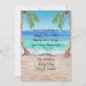 暖気候サンタ雪だるまからメリークリスマス (裏面)