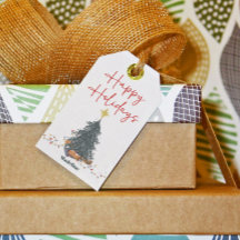 暖水の色の松の木の休日パーティーの招待