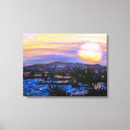 暖海の夕日 キャンバスプリント