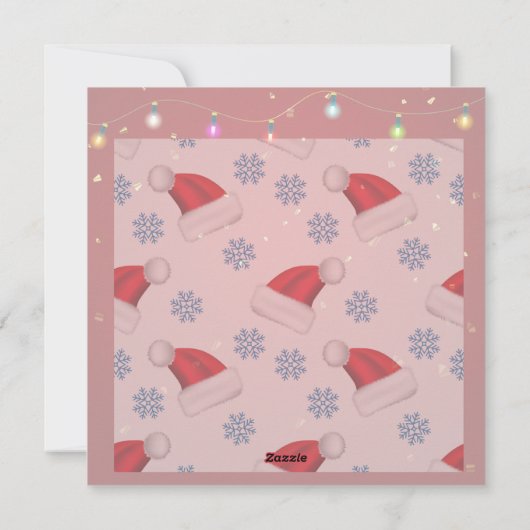 暖炉からの温かいクリスマスの願い シーズンカード (裏面)