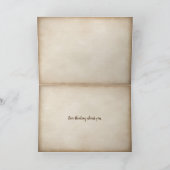 暖炉が付いているテディベア カード (内部)