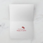 暖炉が飾るテディベアの記念日 カード (内部)