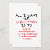 暖炉でマシュマロを焼きたくなる セーブザデート (正面/裏面)