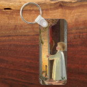 暖炉で暖まるヴィンテージクリスマス キーホルダー (正面)