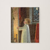 暖炉で暖まるヴィンテージクリスマス ジグソーパズル (縦)