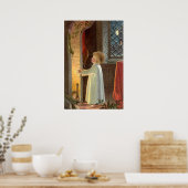 暖炉で暖まるヴィンテージクリスマス ポスター (キッチン)