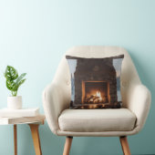 暖炉で薪を焚く。 クッション (椅子)