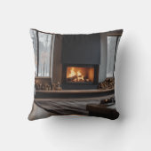 暖炉で薪を焚く。 クッション (裏面)