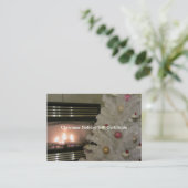 暖炉とクリスマスツリーギフト証明書 割引カード (スタンド正面)