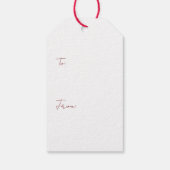 暖炉のそばのメリークリスマスサンタクロース ギフトタグ (裏面)