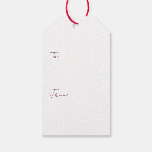 暖炉のそばのメリークリスマスサンタクロース ギフトタグ (裏面)