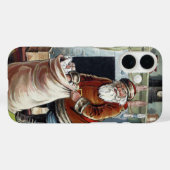 暖炉のそばの聖ニコラス アンティークなクリスマス Case-Mate iPhoneケース (裏面 (横))