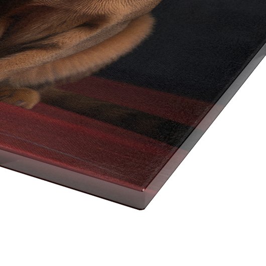 暖炉のクリスマスまでにアビシニアン カッティングボード (角)