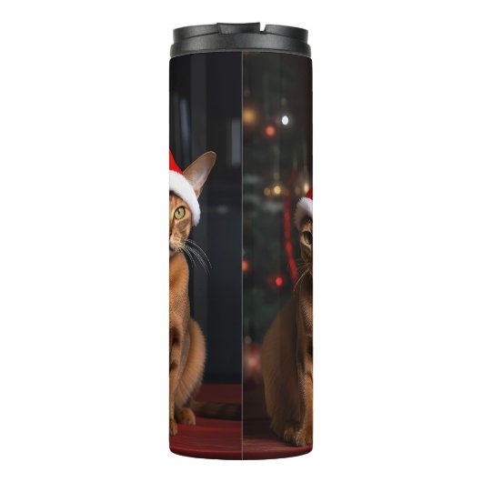 暖炉のクリスマスまでにアビシニアン タンブラー (裏面)