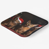 暖炉のクリスマスまでにアビシニアン ペーパープレート (傾斜あり)