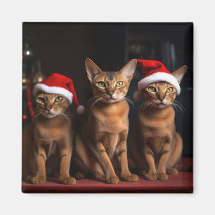 暖炉のクリスマスまでにアビシニアン マグネット