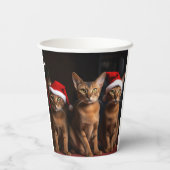 暖炉のクリスマスまでにアビシニアン 紙コップ (裏面)