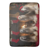 暖炉のクリスマスまでにアフガンハウンド バスマット (正面縦)