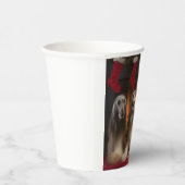 暖炉のクリスマスまでにアフガンハウンド 紙コップ (右)