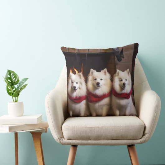 暖炉のクリスマスまでにアメリカのエスキモー クッション (椅子)