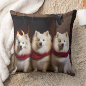 暖炉のクリスマスまでにアメリカのエスキモー クッション (ブランケット)